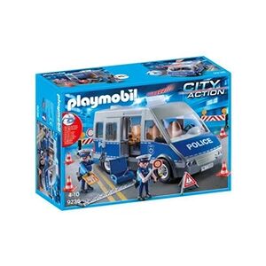 PLAYMOBIL City Action 9236 Fourgon de policiers avec matériel de barrage - Publicité