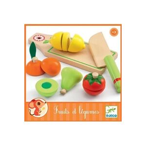 Djeco Dinette en bois Fruits et légumes à découper - Publicité