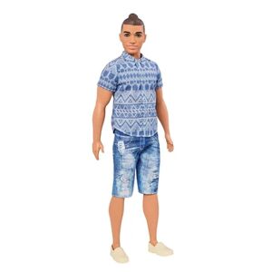 Barbie FNJ38 - Poupée - Ken Fashionistas - Denim Aztèque - Publicité