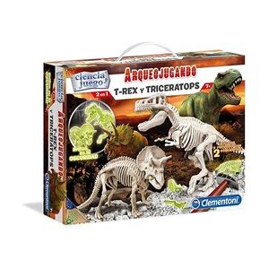 Clementoni Science et jeu - arqueojugando T-Rex et Tricératops 35.1 x 26.2 x 7.4 multicolore - Publicité