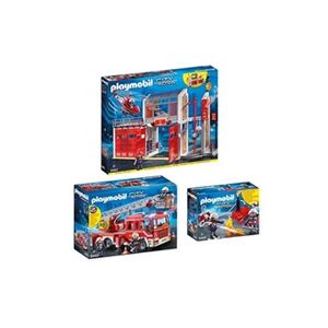 9462-63-68 City Action - Set de 3 Boîtes Playmobil sur le thème des pompiers - Publicité