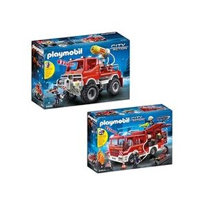 9464-66 City Action - Set de 2 Boîtes Playmobil sur le thème des pompiers - Publicité