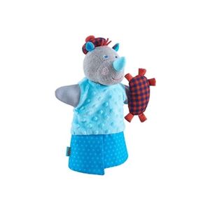 HABA marionnette son Rhinocéros 33 cm bleu/gris - Publicité