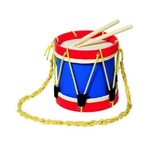 Goki Drum Bois Rouge Bleu: Diamètre 21,5 cm - Publicité