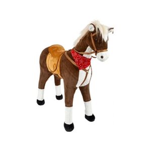 Small Foot cheval d'équitation Cheval XL junior en peluche 100 cm marron - Publicité