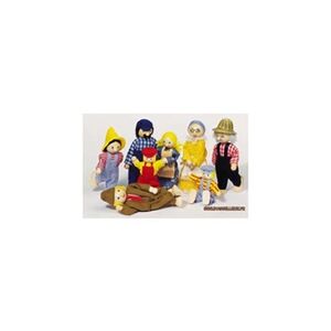 Goki Famille paysans 8 poupées - Publicité