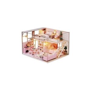 GENERIQUE Maison de poupée en bois 3d style adolescent modèle miniature bricolage cadeaux de noël jouets - Publicité