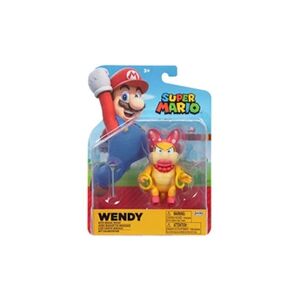 Jakks Pacific - World of Nintendo - Super Mario - Figurine articulée 10.2cm + Accessoire - Wendy + Baguette Magique - Publicité
