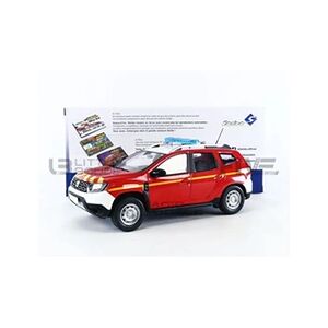 Solido Voiture Miniature de Collection 1-18 - DACIA Duster MK2 Pompiers - 2021 - Red / Blue - 1804605 - Metal - Publicité