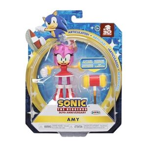 Jakks Pacific Sonic The Hedgehog - 40902 - Figurine moderne Amy avec marteau - 11,2 cm - Publicité