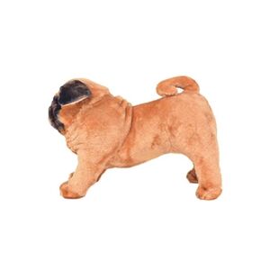 VIDAXL Jouet en peluche Chien de race Pug Marron clair XXL - Publicité