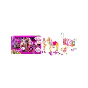 Poupée Mannequin HGB58 Coffret Toilettage des Chevau Barbie avec 1 poupée - Publicité