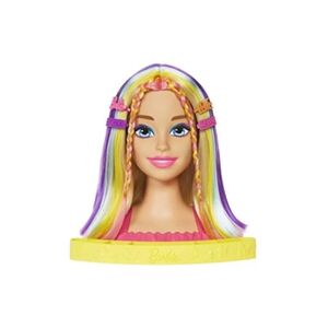 Barbie Tete a Coiffer Ultra Chevelure blonde meches arcenciel Poupée Mannequin - Publicité