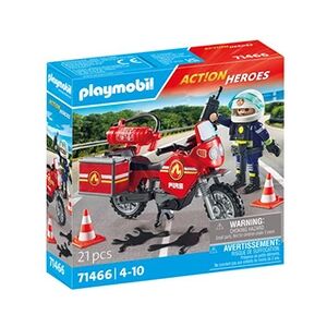 PLAYMOBIL Action Heroes 71466 Pompier et moto - Publicité