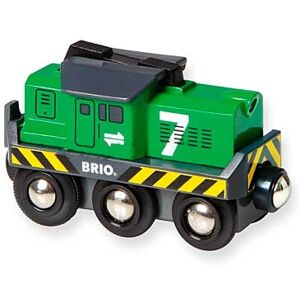 Brio WORLD Figurine locomotive de fret a pile 33214