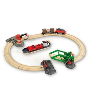 Brio WORLD Circuit de train activites portuaires bois 33061