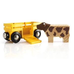 Brio WORLD Figurine wagon transport de betail 33406