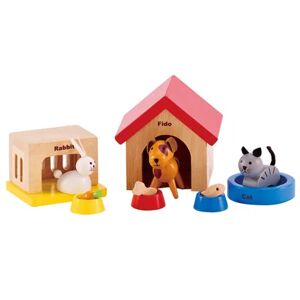 Hape Figurine animaux de la famille bois, 12 pieces E3455