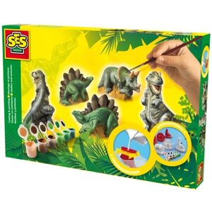 SES Creative® Figurines a mouler et peindre platre - dinosaures