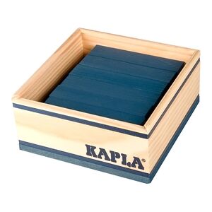 KAPLA Jeu de briques enfant carres bois bleu fonce, 40 pieces