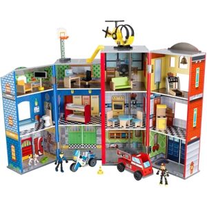 Kidkraft® Maison de jeu héros pompier police, bois 63239