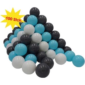 knorr toys® knorr® toys Balles pour piscine a balles Ø 6 cm grey/cream/light blue 100 pieces