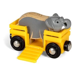 Brio WORLD Figurine wagon et elephant Safari bois 33969