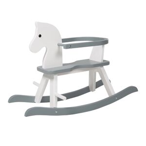 roba Cheval a bascule bois, blanc/gris