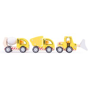 New Classic Toys® New Classic Toys Figurine vehicules de chantier bois lot de 3