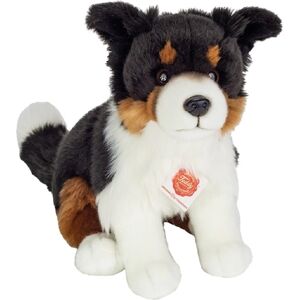 Teddy HERMANN® Peluche chien border collie tricolore assis 30 cm