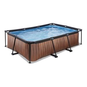 EXIT TOYS EXIT Piscine tubulaire rectangulaire 220x150x60cm aspect finition imitation...