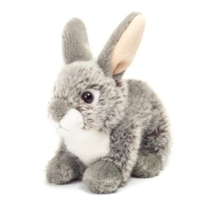 Teddy HERMANN® Peluche lapin assis gris 18 cm