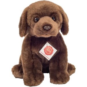 Teddy HERMANN® Peluche labrador assis chocolat 25 cm