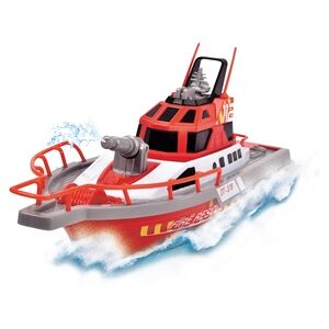 DICKIE Bateau radiocommande pompiers RTR, cracheur d'eau