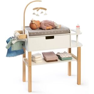 MUSTERKIND® Commode a langer pour poupee Viola bois naturel/blanc