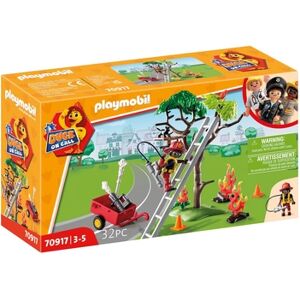 Playmobil Figurine pompier et chat Duck on Call 70917