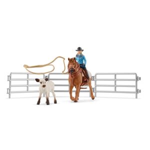 schleich® Figurine equipe de cowgirl et lasso 42577