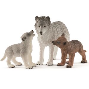 schleich® Figurine maman loup avec louveteaux 42472