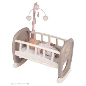 Smoby Berceau a barreaux de poupee mobile Baby Nurse