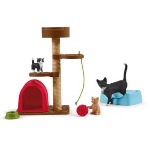 schleich® Figurine aire de jeu pour chats adorables 42501