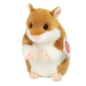 Teddy HERMANN® Peluche hamster beige blanc, 16 cm