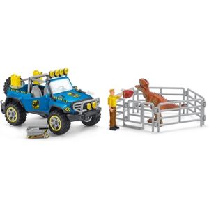 schleich® Figurine voiture tout-terrain avec avant-poste dinosaure 41464