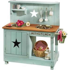 MUDDY BUDDY® Table enfant jeux d'eau/sable Adventurer Star bois, bleu petrole