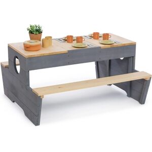 MUDDY BUDDY® Table et banc enfant de jeu Creator bois, naturel/gris nuage