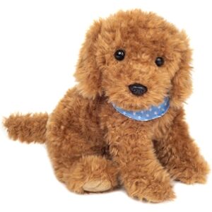 Teddy HERMANN® Peluche chien goldendoodle assis, 30 cm