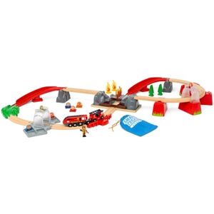 Brio Circuit de train action pompier Smart Tech Sound bois 36004