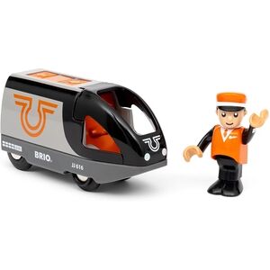 Brio Figurine locomotive de voyageur a pile orange/noir 36047