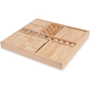 Kinderfeets® Jeu de briques enfant bois naturel