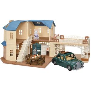 Sylvanian Families® Figurine grande maison et abri voiture 5669