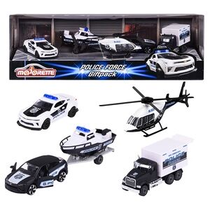 DICKIE Toys Figurines vehicules Police Force Giftpack lot de 4